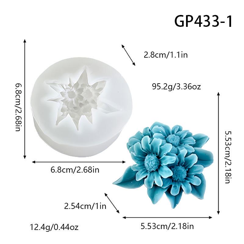 Frangipani Narcissus Floral Scented Candle Mold - 4 Styles
