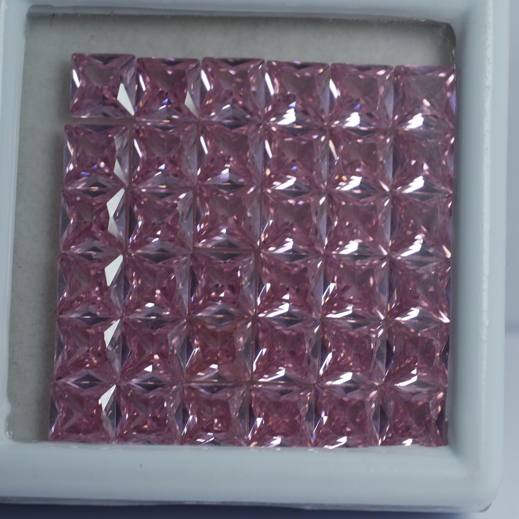 51 Pcs Lot Natural Pink Sapphire Square Cut 5x5mm Certified Loose Gemstones