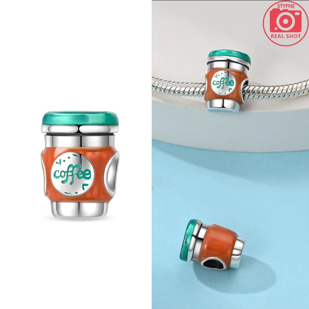 Charms Copper Original French Fries Pizza Wine Bottles Gummy Candies Beads Fit Bracelet Jewelry Women Diy Necklace Gift