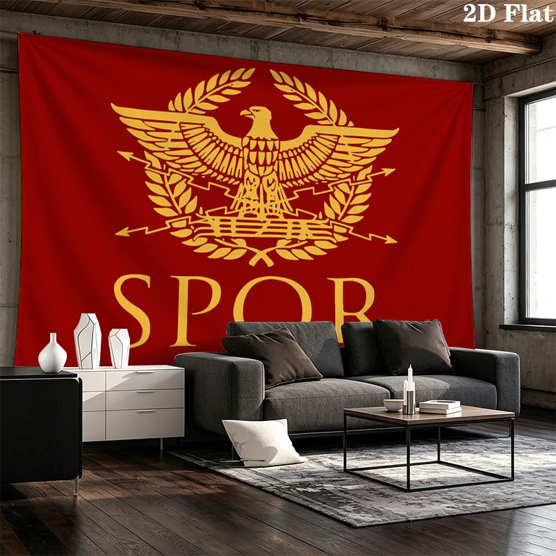 Ancient Roman Empire SPQR Pattern Home Decor Tapestry, Wall Hanging, Decorative RV Wall Cloth.MGT0918249