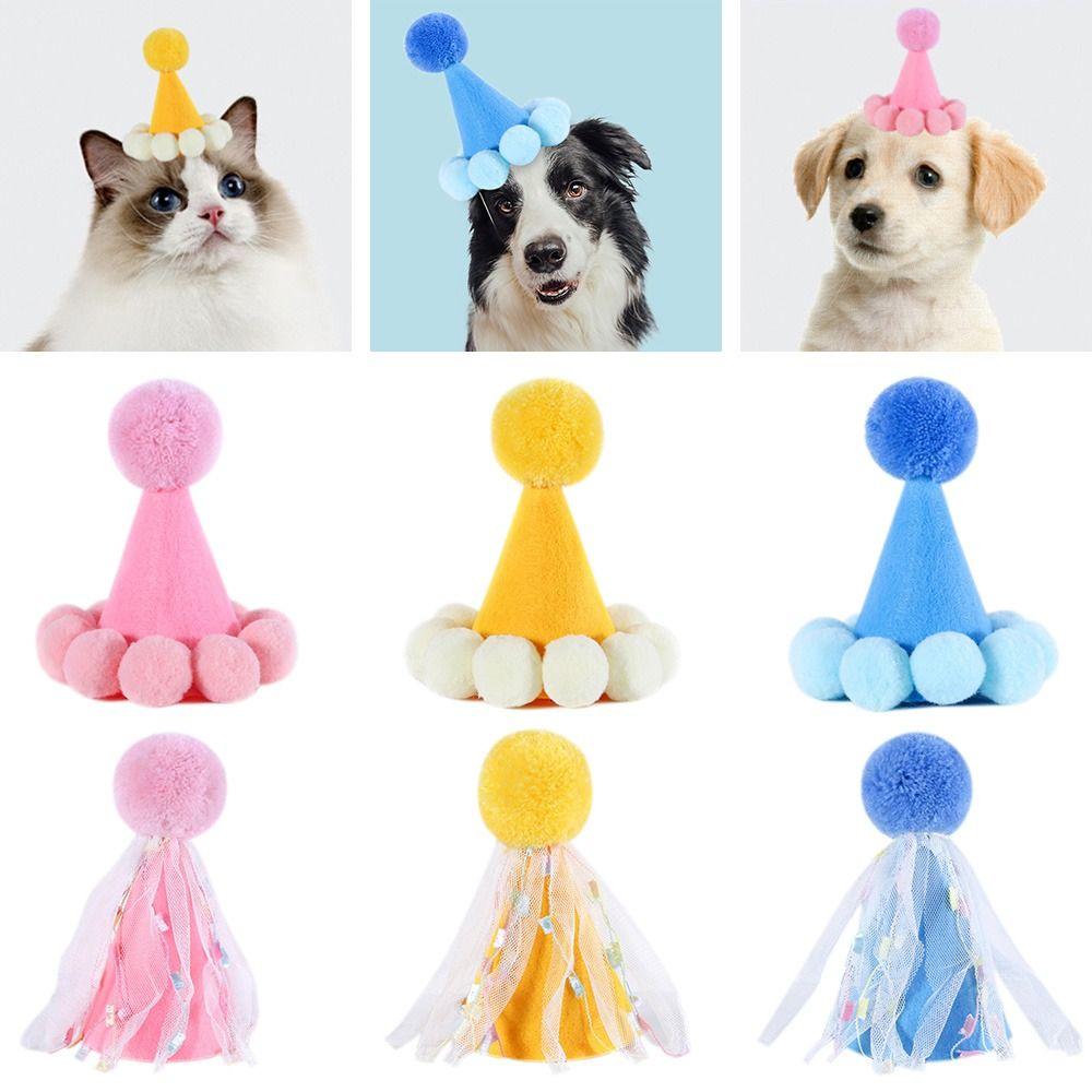 

Creative Cat Accessories Birthday Pet Cap Dog Hat Puppies Party Hat Pet HeadbandHat