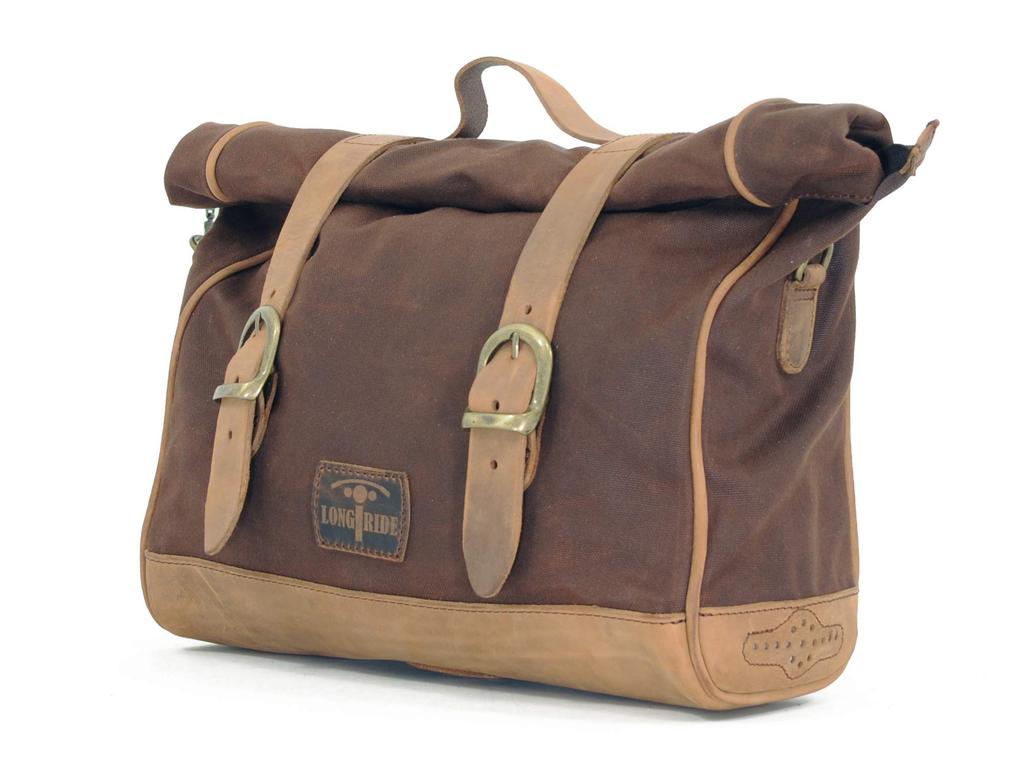 LONGRIDE Heritage Saddlebag Brown CUS133WBRO Roll-Top (9.5L)