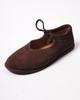 Women's Ballet Flats Allsy 26932 36 Brown Suede