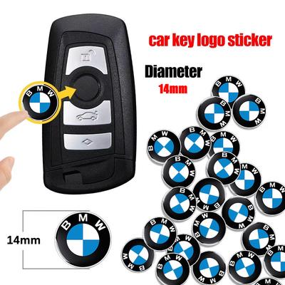 5 Stück 11/14 mm Auto Fernbedienung Schlüsselaufkleber Plakette Emblem Autozubehör Für Performance X3 X1 X2 X4 X5 X6 E30 E34 E53 E61 E62 E93 G20