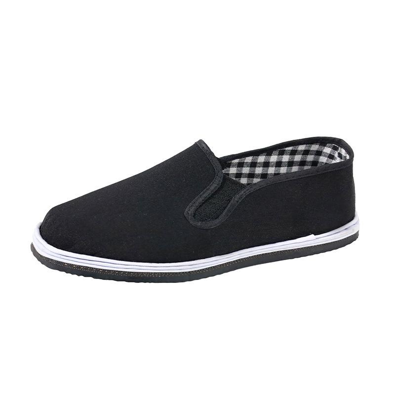 Tire sole cloth shoes men's and women's shoes non-slip, wear-resistant, breathable and deodorant driving leisure work lasagna labor insurance black c