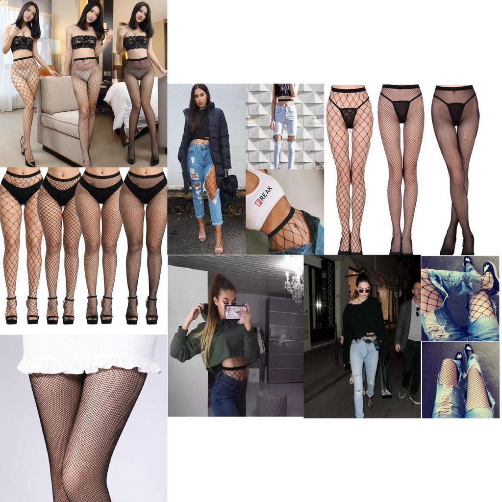 Alluring Nylon Fishnet Stockings Womens Ultra-thin Mesh Pantyhose