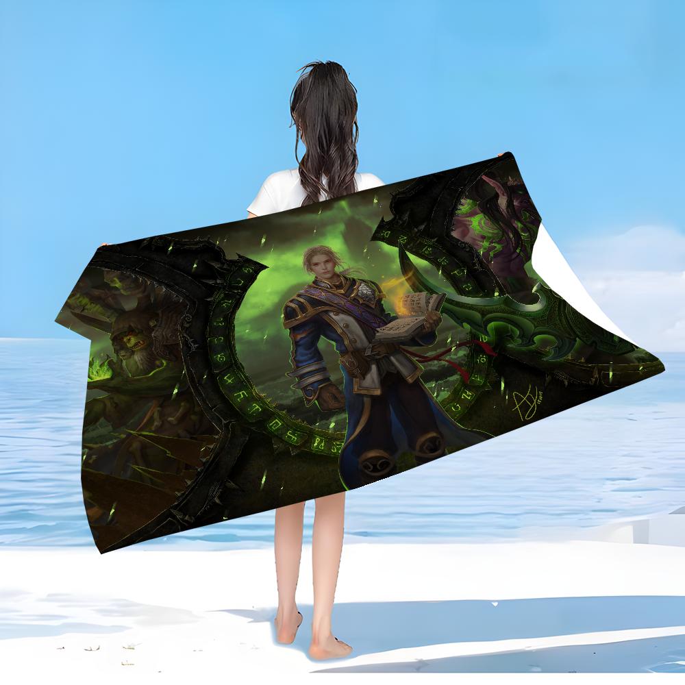 Game World of Warcraft Printed Beach Towels Shower Towel Sauna Travel Spa Microfiber Quick Dry Gym Accessories Cute Room Decor