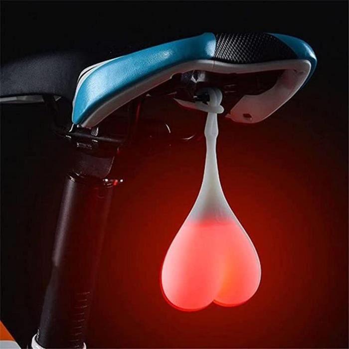

Phare Arrière De Vélo En Silicone,Feux Arrière De Boule De Vélo, Lumières D avertissement De Coeur De Vélo,Lampe D oeuf LED