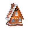 Festival Colorful Christmas Houses Tree Bear Statue Resins Miniature Figurine Ornament Seasonal Holiday Desktop Decors
