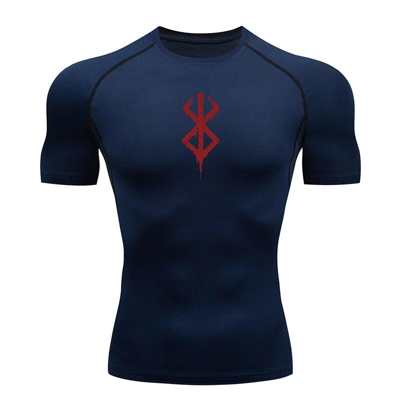 2026 Anime Men's Compression Shirt Fitness Sport Running Tight Gym TShirts Athletic Workout Quick Dry Tops Tee Summer