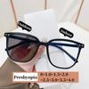 Women's Luxury Pochromic Reading Glasses Trendy New Far Sight Eyeglasses Frame Presbyopia Unisex Square Sunglasses Shades