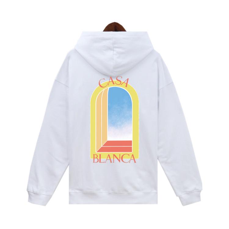 Unisex Trendy European & American Loopback Hooded Sweatshirts - Autumn/Winter, Featuring Loose Casablanca Style