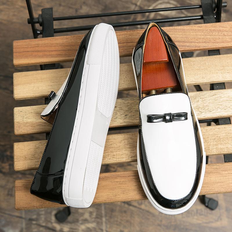 Casual leather shoes spring soft-soled driving shoes leather lazy shoes board shoes