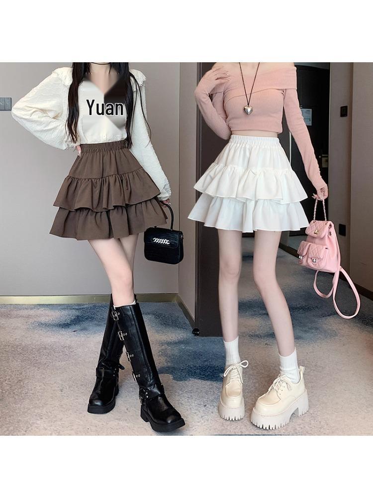 White French A-Line Ruffle Skirt - High Waist, Petite Spring Skirt for Women