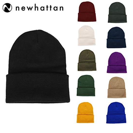 Nouveau bonnet Hattan pour hommes et bonnet solide Day Watch noir pour femmes, couleur, bonnet, casquette, cadeau pour la mère, [Code produit]