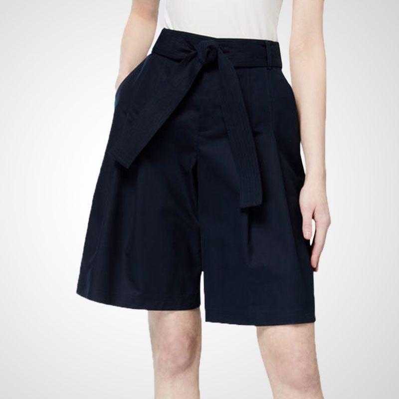 

Новое поступление Темно-синие шорты с высокой талией свободного кроя Летняя одежда Navy blue M