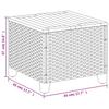 Garden Table Gray 45x45x37 Cm Poly Rattan Acacia Wood