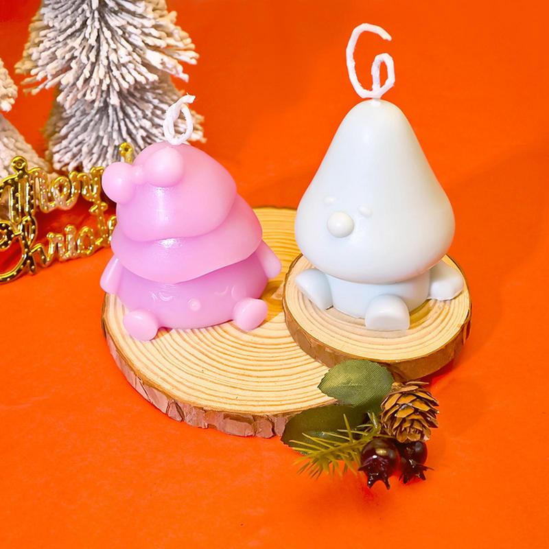 Aromatherapy Candle Silicone Mold Christmas Aromatherapy Candle Silicone Mold Cartoon Shape Casting Art Crafts For Making Candle