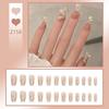 Press On Acrylic Fake Nails Set with Glue High Quality Handmade Nail Extension French Tips Woman False Short Nails Press Ons