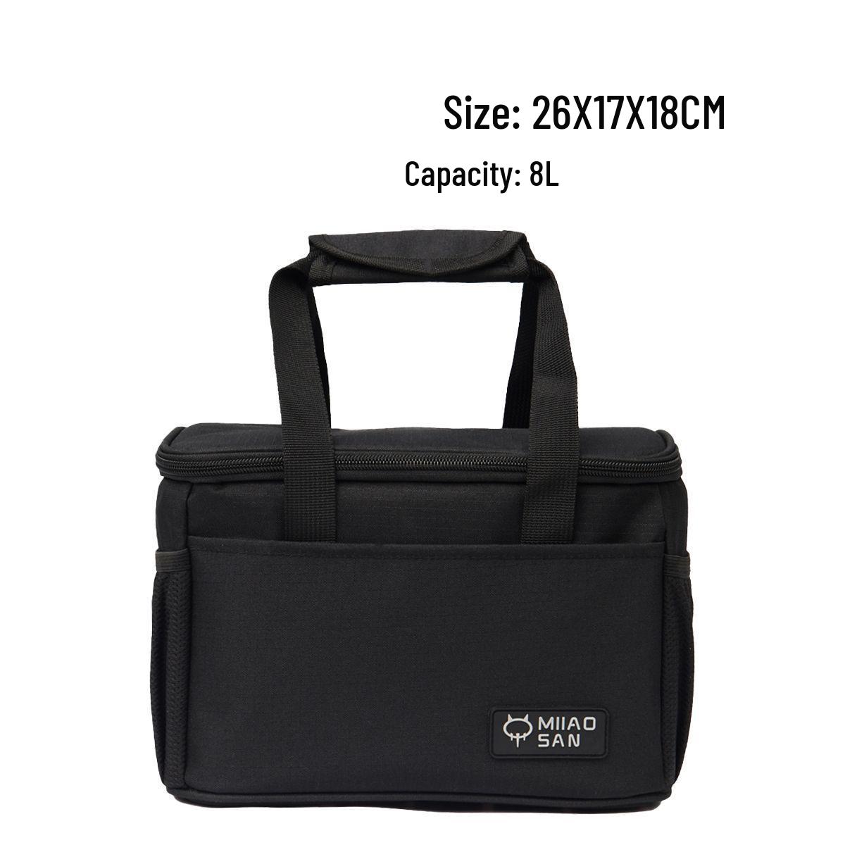 

Insulated Lunch & Picnic Bag: Portable, Thickened for Milk & Medicine, Ideal for Students & Commuting, Cold-Preserving. Gray 8L with Ice Pack