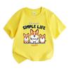 Toddler Boys Girls 100% Cotton Short Sleeve Crew Neck T-Shirt, Adorable Corgi Simple Life Printed Casual Soft Breathable Summer Tee for Daily Wear
