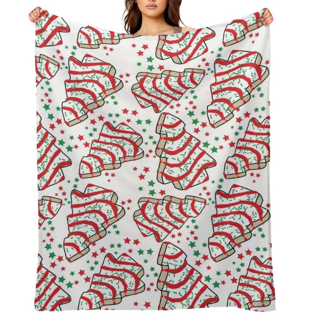 Christmas Tree Snack Cakes Throw Blanket Beautifuls Sleeping Bag Large bed plaid Blankets
