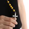 Jewelry Charm Vintage Cross  Rosary Beads Chain Jesus Virgin Mary Pendant