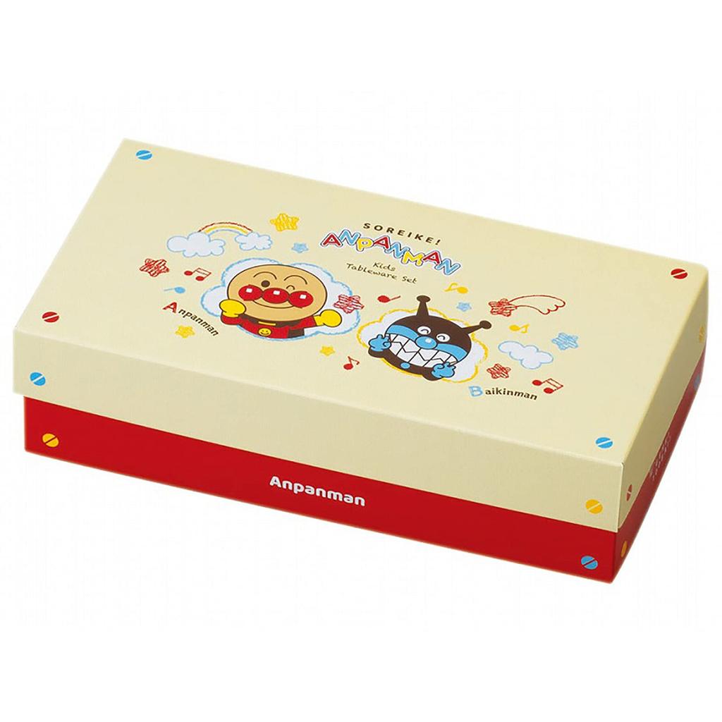 Kanesho Toki Tableware Gift Nakayoshi Series "Go! Anpanman" Set, 066740, White, 30.5cm