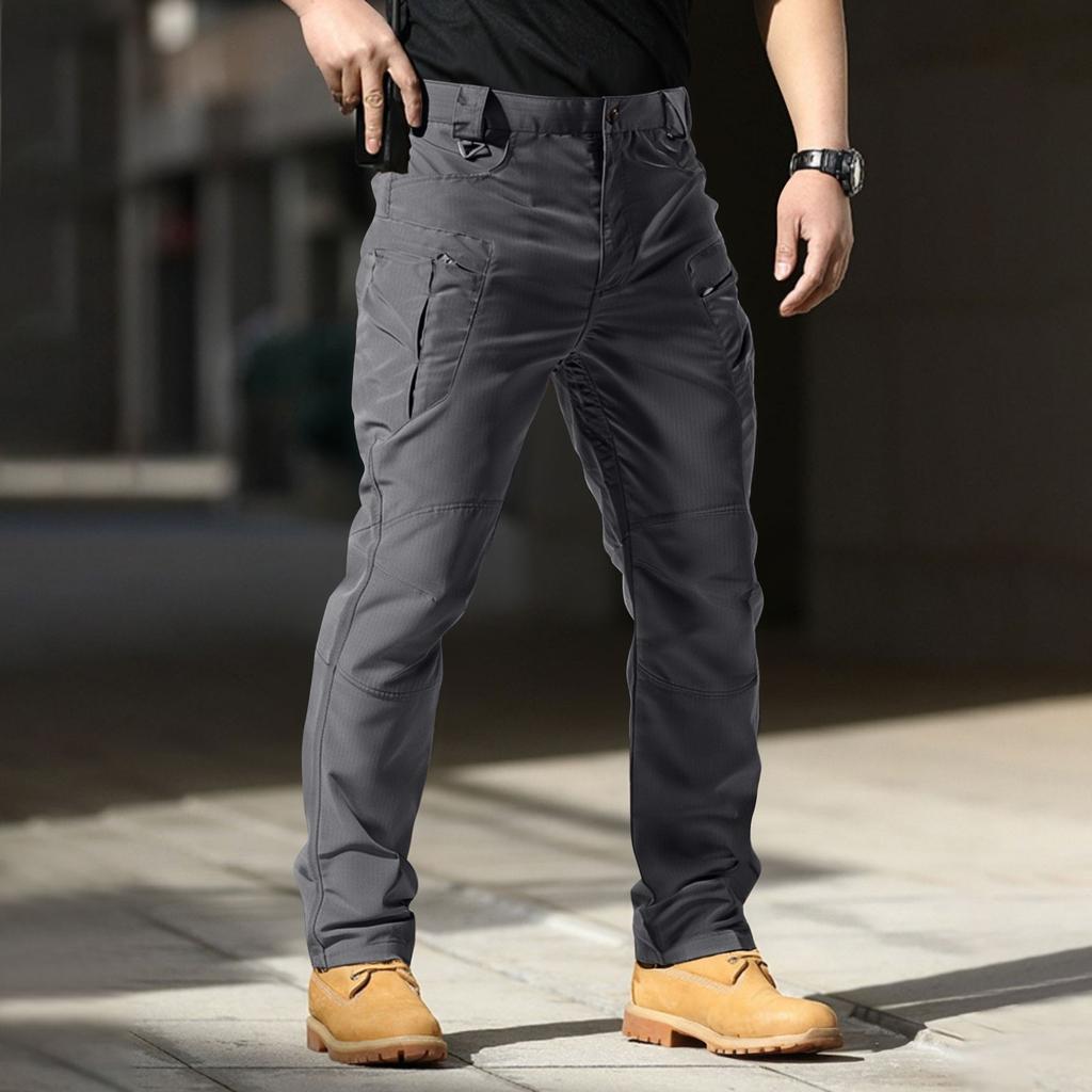 Mens Pants Ripstop Cargo Work Pants with Multi-pocket Water Resistant Breathable Hiking Camping Travel Fishing Construction Pants
