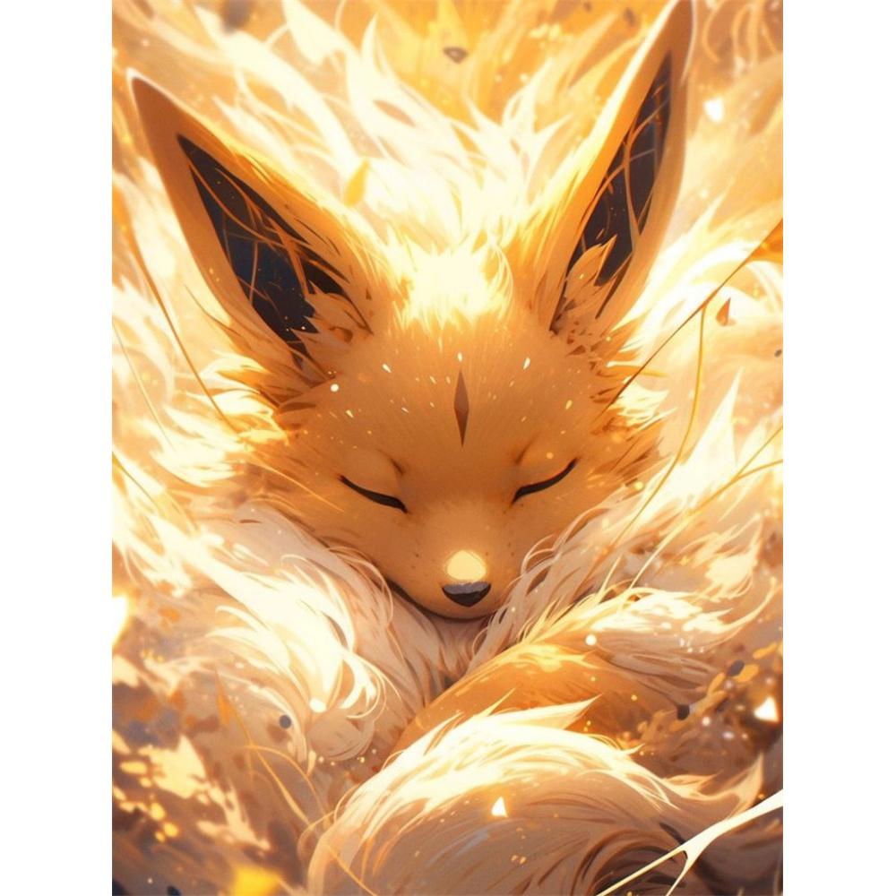 Japanisches Anime Diamant Malset Magischer ElfEevee Gestickter Diamant DIY Mosaik Heimdekoration Kindergeschenk