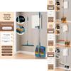 Plastic Broom And Dustpan Set With Hair Nonstick Head For Home Cleaning And Maintenance