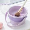 Makeup Brush Cleaning Bowl Beauty Egg Cleaning Tool Storage Set Brush Powder Puff Dry Cleaning Silicone Drying Shelf