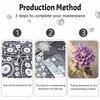 Pearl painting kit DIY purple dahlia flower wall art home decoration painting