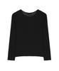 NICK&NICOLE Sheer Round Long Sleeve Top_Black