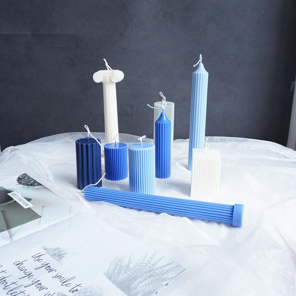 Plastic Candle Mold DIY Cylinder Pillar Scented Candle Handmade Craft Making Mold Set For Gift Handcraft Crafts Wedding Decor
