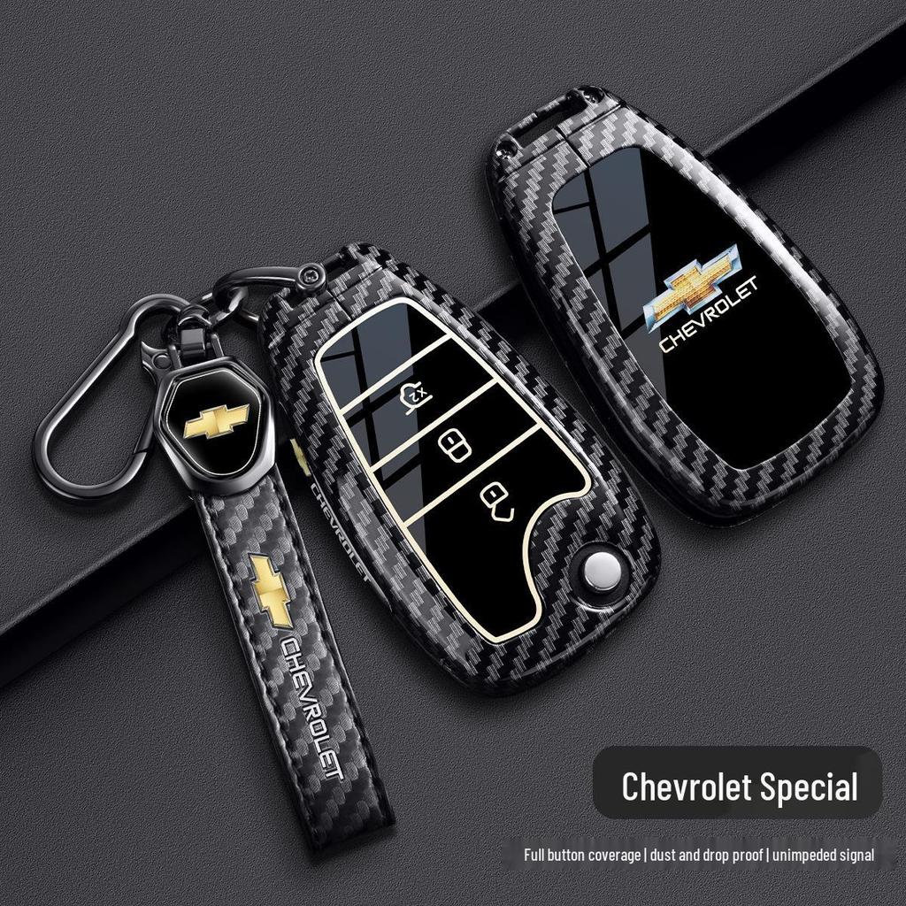 Chevrolet Schlüsselabdeckung für Cruze, Cavalier, Malibu XL, Equinox, Trax (Kohlefaser)