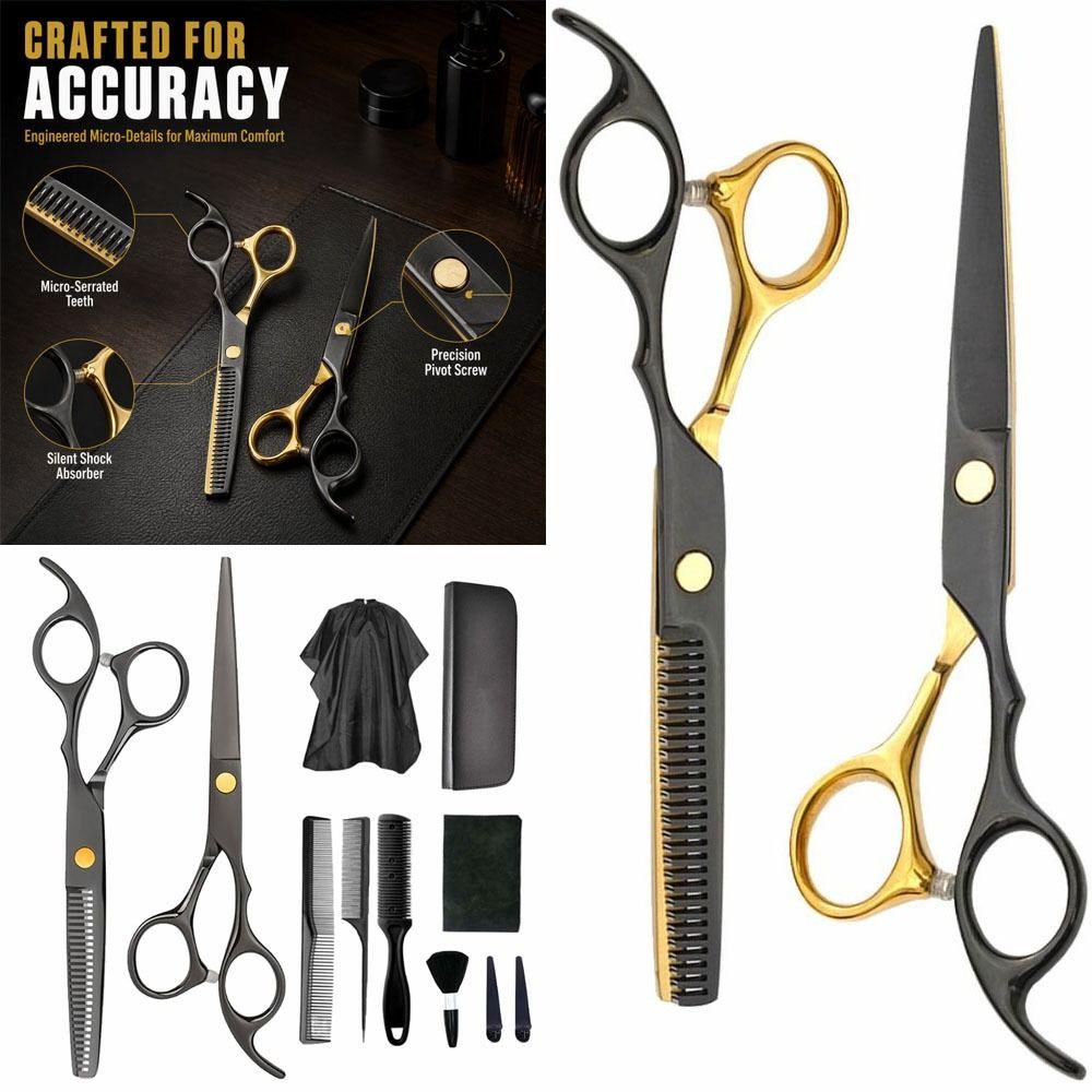 Silent Hair Thinning Shears Anti-jam Haircutting Tool Set Hair Cutting Kit Salon-grade