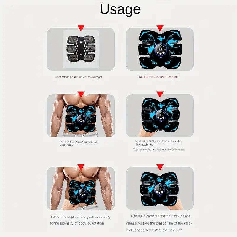 2025 New Wireless EMS Muscle Stimulator Smart Fitness Abdominal Massager Electric Training Weight Loss Stickers 29 Level 8 Mode