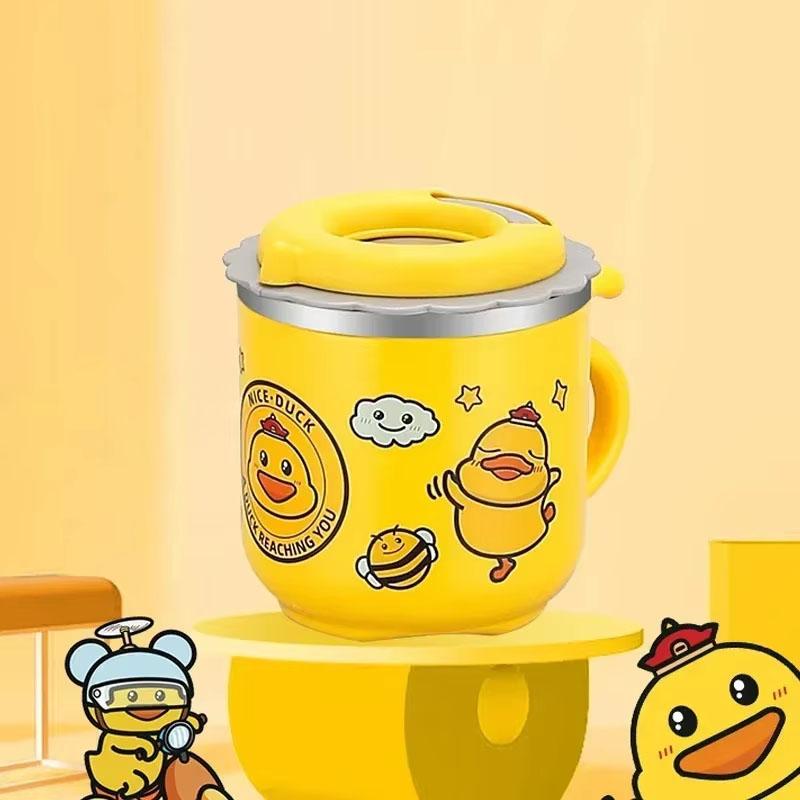 270ML Kinder Trinkbecher Kreativer Cartoon Baby-Fütterbecher mit Strohhalm Auslaufsichere Wasserflasche Tragbare Kinder-Trinkbecher