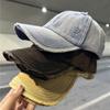 New vintage washed denim baseball cap with holes, retro duckbill cap for men and women, frayed edge sun hat, versatile