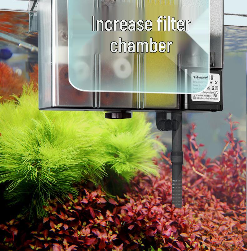Wall-Mounted Aquarium Filter: Compact 3-in-1 External Purification & Circulation System
