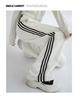2024 Women's Autumn Loose Straight-Leg Sweatpants with Side Stripe Trend