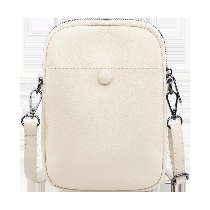 

Кожаная сумка женская сумка новая модная простая легкая сопутствующая повседневная на плечо кроссбоди универсальная легкая роскошь для мелочи мобильного телефона 20*15*4cm белый