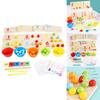 Holz Multifunktionales Arithmetik-Klammer-Perlen Lernbrett Kinder Puzzle Spielzeug Set Für Frühes Lernen