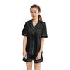 Clearance: Women's Ice Silk Short Sleeve Pajama Set - Casual Fashion Shorts and Top