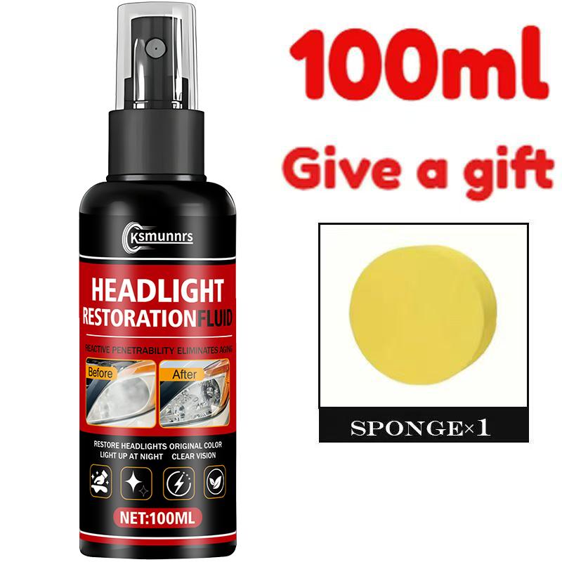 

100Ml Portable Car Headlight Restoration Spray, a Spray-On Solution for Scratches And Oxidation on Light Covers, Effectively Cle 1