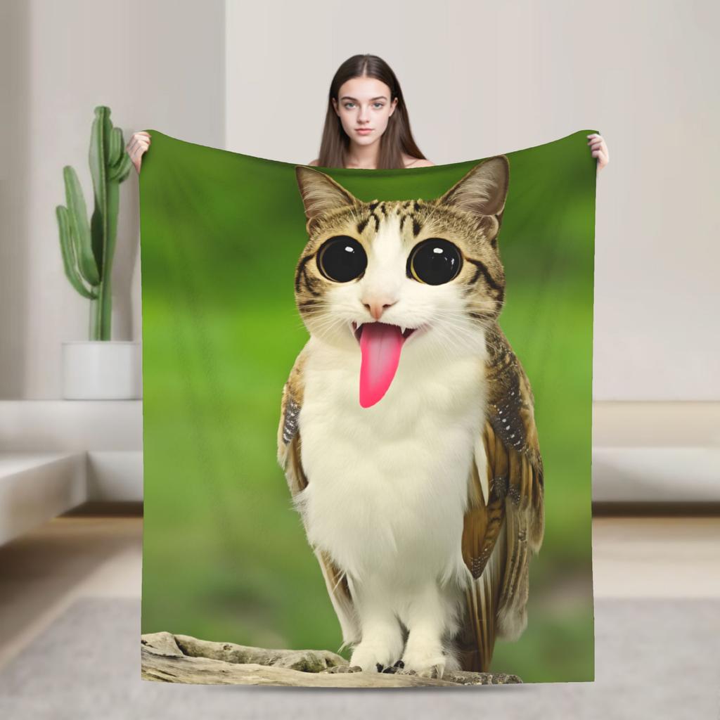 Meowl Cat Owl Plush Toy Animal_1 Blanket Super Soft Quality Winter Blanket Airplane Travel Sofa Bed Novelty Quilt