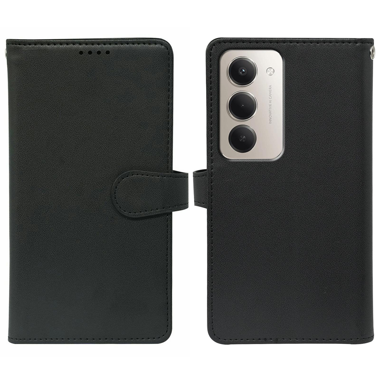 

Чохол для Xiaomi Redmi 15 5G з 9 відділеннями для карток, підставкою з PU шкіри, чохол для телефону Black