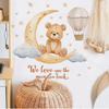 Self-adhesive Removable Wall Stickers Cute Bear Hot Air Balloon Stars Moon for Kids Room Bedroom Home Decor