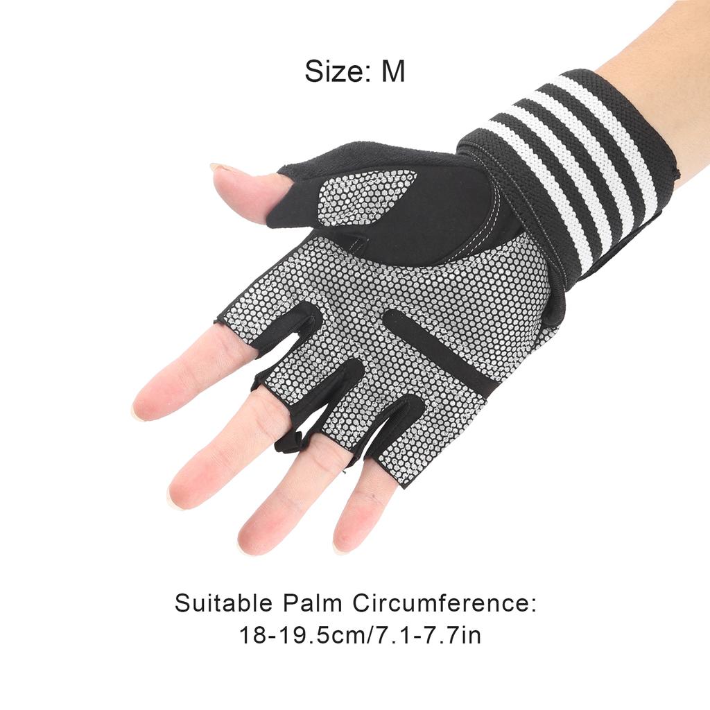 Half Finger Cycling Protective Gloves AntiSlip Brthable Gloves(Red )